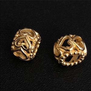 Gold Plated 925 Shine Heart Charm